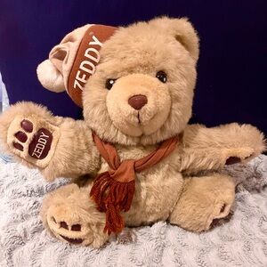Zeddy ~ Zellers Mascot 12” Vintage Y2K Plush Teddy Bear With Scarf